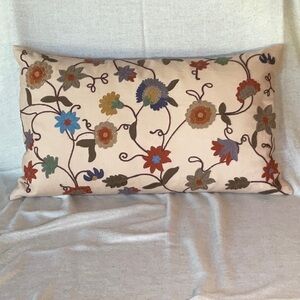 Pottery Barn Embroidered Pillow